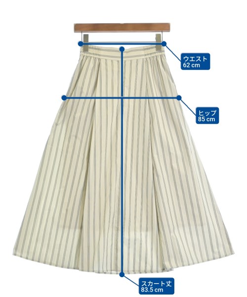 green label relaxing（グリーンレーベルリラクシング）ロング・マキシ丈スカート 白 サイズ:36(S位) レディース/2200655331049