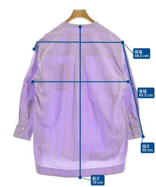 green label relaxing（グリーンレーベルリラクシング）カジュアルシャツ 紫 サイズ:F レディース/2200660165028