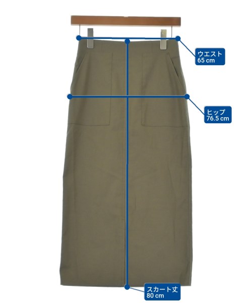 green label relaxing（グリーンレーベルリラクシング）ロング・マキシ丈スカート カーキ サイズ:36(S位) レディース/2200658762024