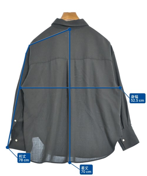 green label relaxing（グリーンレーベルリラクシング）カジュアルシャツ グレー サイズ:F レディース/2200659059055