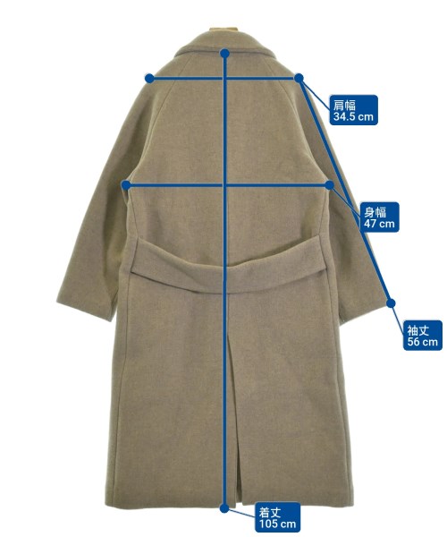 green label relaxing（グリーンレーベルリラクシング）チェスターコート グレー サイズ:34(XS位) レディース/2200660817019