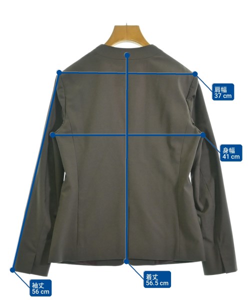 green label relaxing（グリーンレーベルリラクシング）ノーカラージャケット 茶 サイズ:36(S位) レディース/2200710892034