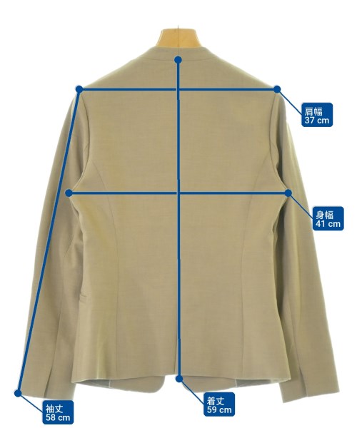 green label relaxing（グリーンレーベルリラクシング）ノーカラージャケット ベージュ サイズ:36(S位) レディース/2200714363073