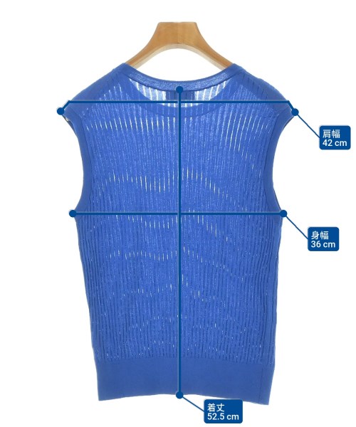 green label relaxing（グリーンレーベルリラクシング）ベスト/ノースリーブ 青 サイズ:F レディース/2200647229088