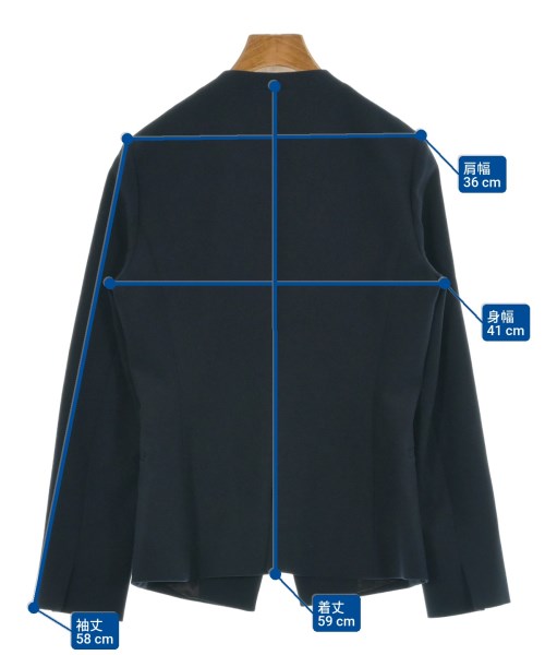 green label relaxing（グリーンレーベルリラクシング）ノーカラージャケット 紺 サイズ:36(S位) レディース/2200638093070