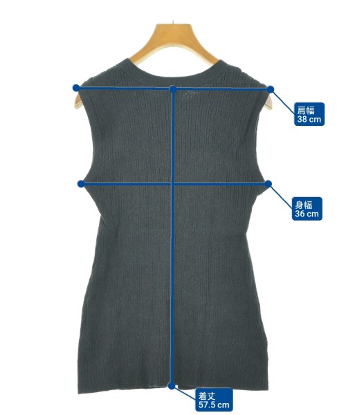 green label relaxing（グリーンレーベルリラクシング）ベスト/ノースリーブ 紺 サイズ:-(XS位) レディース/2200614680348