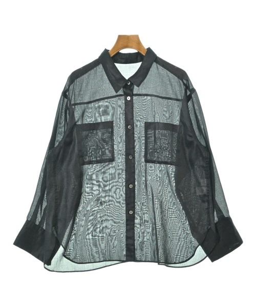 green label relaxing(グリーンレーベルリラクシング)ブラウス 黒 サイズ:F/2200647847053