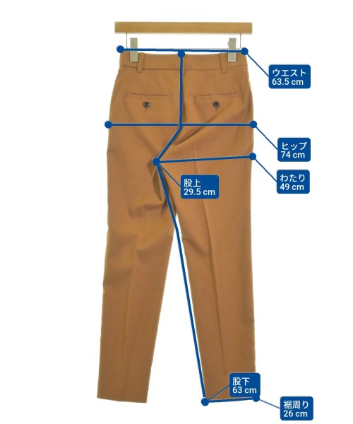 green label relaxing（グリーンレーベルリラクシング）スラックス 茶 サイズ:34(XS位) レディース/2200648049050