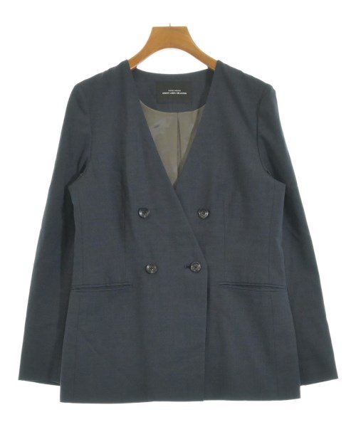 green label relaxing(グリーンレーベルリラクシング)ノーカラージャケット 紺 サイズ:38(M位)/2200648114017