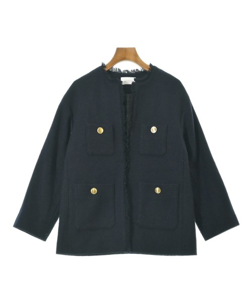 green label relaxing(グリーンレーベルリラクシング)ノーカラージャケット 紺 サイズ:36(S位)/2200637124010