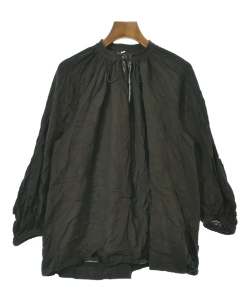 green label relaxing(グリーンレーベルリラクシング)ブラウス 茶 サイズ:F/2200642357182