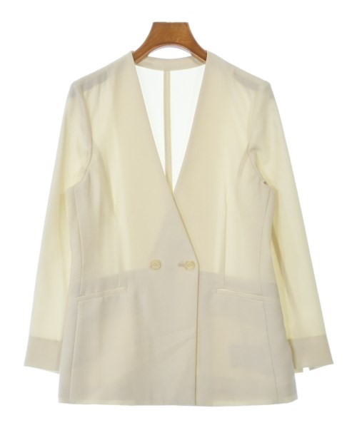 green label relaxing(グリーンレーベルリラクシング)ノーカラージャケット 白 サイズ:36(S位)/2200648165019