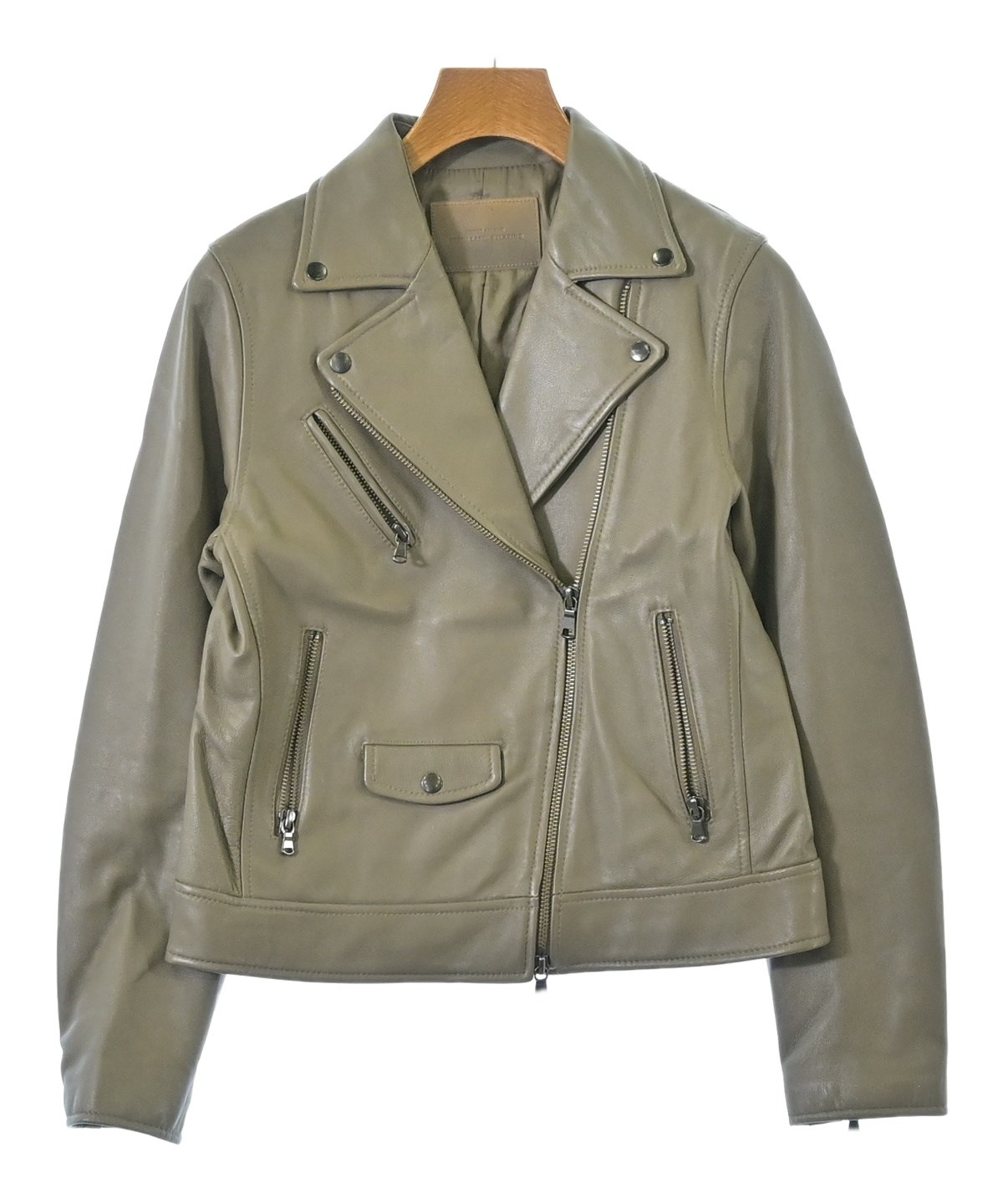 【新品タグ付】グリーンレーベルリラクシング　シングルライダースジャケット　S　革 green label relaxing（グリーンレーベルリラクシング）ライダース