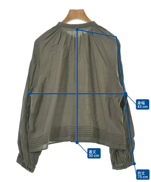 green label relaxing（グリーンレーベルリラクシング）カジュアルシャツ カーキ サイズ:F レディース/2200646781037