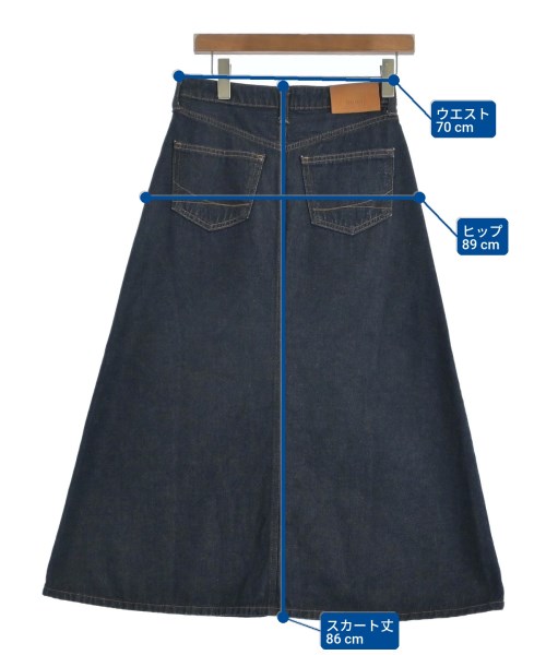 green label relaxing（グリーンレーベルリラクシング）ロング・マキシ丈スカート 紺 サイズ:M レディース/2200649148028