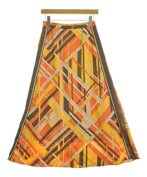 green label relaxing(グリーンレーベルリラクシング)ロング・マキシ丈スカート オレンジ サイズ:38(M位)/2200652733174