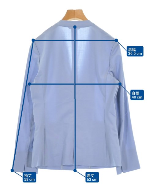 green label relaxing（グリーンレーベルリラクシング）ノーカラージャケット 青 サイズ:38(M位) レディース/2200650815032