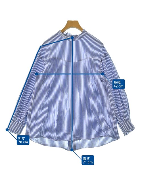 green label relaxing（グリーンレーベルリラクシング）カジュアルシャツ 青 サイズ:F レディース/2200660589077