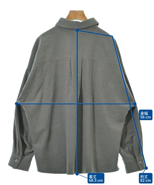 green label relaxing（グリーンレーベルリラクシング）カジュアルシャツ グレー サイズ:F レディース/2200666262097