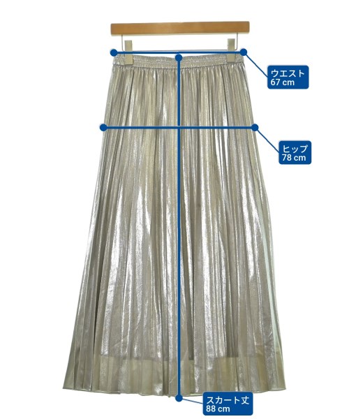 green label relaxing（グリーンレーベルリラクシング）ロング・マキシ丈スカート シルバー サイズ:-(M位) レディース/2200663863051