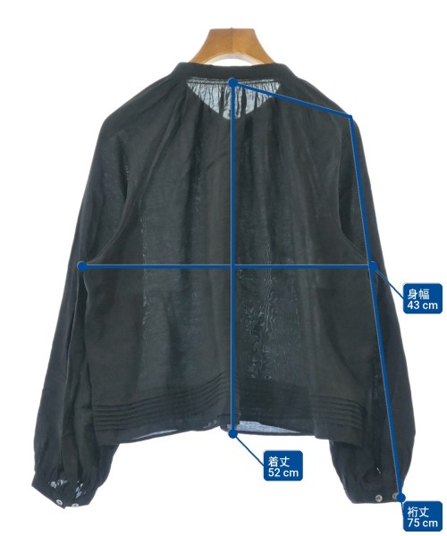 green label relaxing（グリーンレーベルリラクシング）ブラウス 黒 サイズ:F レディース/2200647525029