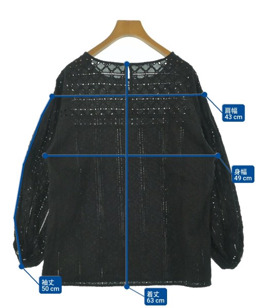 green label relaxing（グリーンレーベルリラクシング）ブラウス 黒 サイズ:F レディース/2200664468071