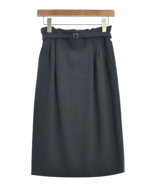 green label relaxing(グリーンレーベルリラクシング)ひざ丈スカート 紺 サイズ:38(M位)/2200664708023