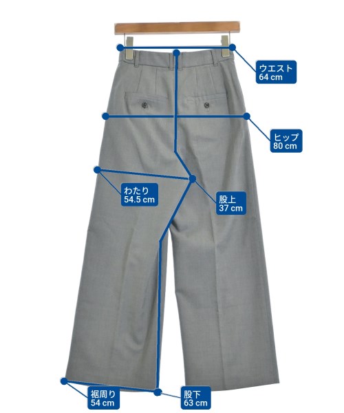 green label relaxing（グリーンレーベルリラクシング）スラックス グレー サイズ:34(XS位) レディース/2200667859135