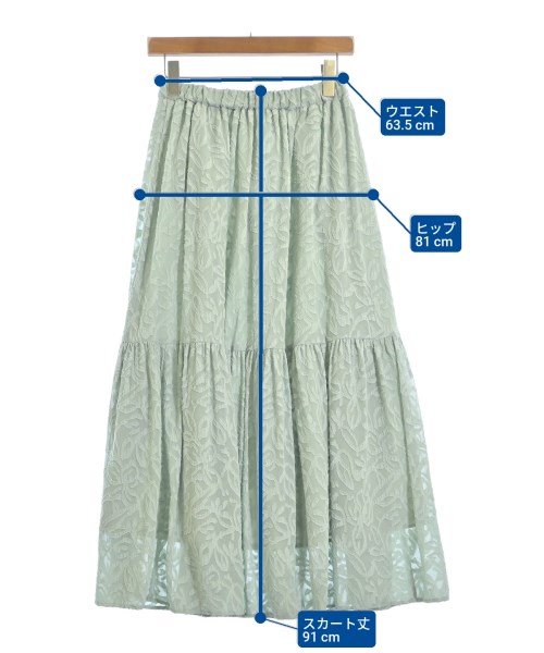 green label relaxing（グリーンレーベルリラクシング）ロング・マキシ丈スカート 緑 サイズ:F レディース/2200663483037