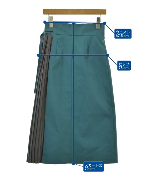 green label relaxing（グリーンレーベルリラクシング）ロング・マキシ丈スカート 青 サイズ:36(S位) レディース/2200665082139