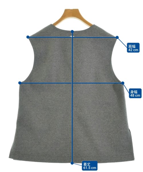 green label relaxing（グリーンレーベルリラクシング）ベスト グレー サイズ:F レディース/2200666152381