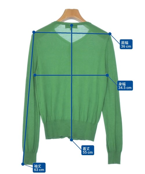 green label relaxing（グリーンレーベルリラクシング）カーディガン 緑 サイズ:38(M位) レディース/2200667850125