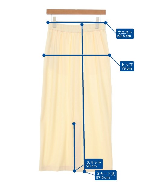 green label relaxing（グリーンレーベルリラクシング）ロング・マキシ丈スカート 白 サイズ:TL レディース/2200667850194