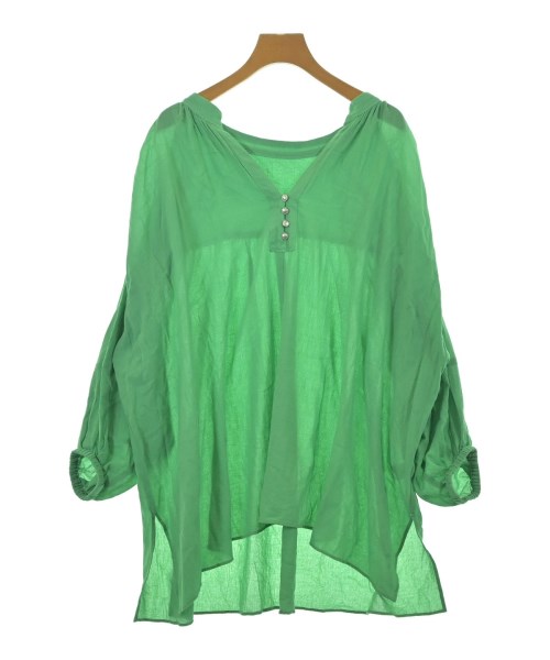 green label relaxing(グリーンレーベルリラクシング)ブラウス 緑 サイズ:F/2200668411042
