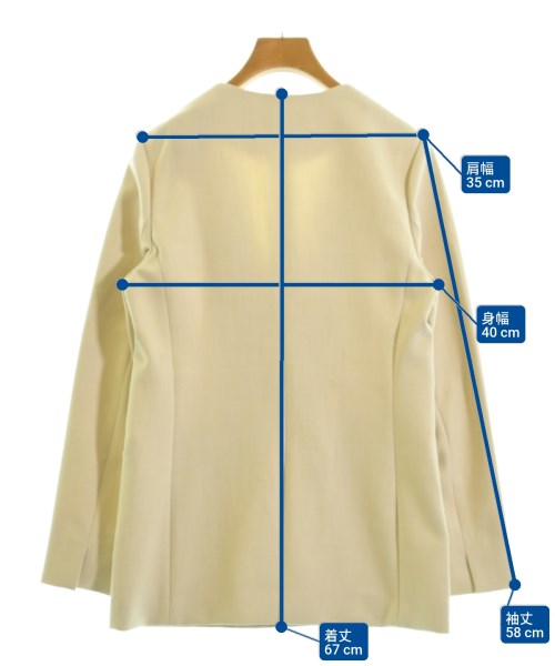 green label relaxing（グリーンレーベルリラクシング）ノーカラージャケット ベージュ サイズ:36(S位) レディース/2200667677029