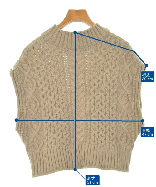 green label relaxing（グリーンレーベルリラクシング）ベスト ベージュ サイズ:F レディース/2200668183024