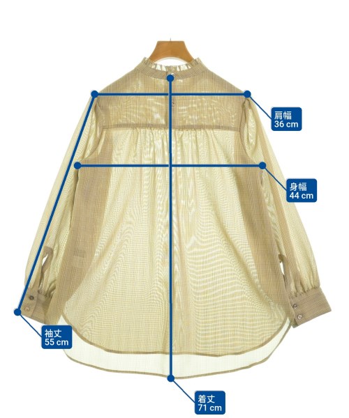 green label relaxing（グリーンレーベルリラクシング）ブラウス ベージュ サイズ:F レディース/2200668392105