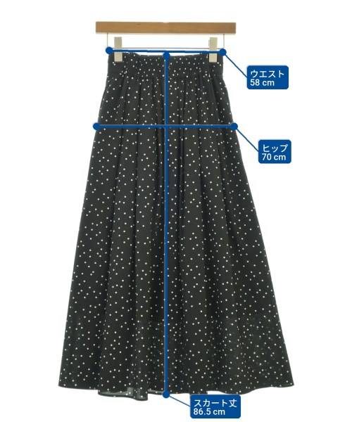 green label relaxing（グリーンレーベルリラクシング）ロング・マキシ丈スカート 黒 サイズ:36(S位) レディース/2200729347075