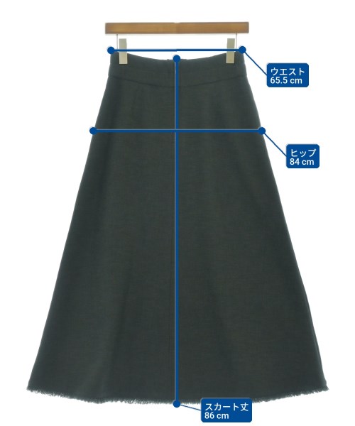 green label relaxing（グリーンレーベルリラクシング）ロング・マキシ丈スカート グレー サイズ:38(M位) レディース/2200724790043