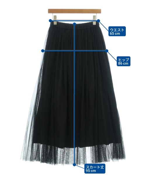 green label relaxing（グリーンレーベルリラクシング）ロング・マキシ丈スカート 黒 サイズ:-(M位) レディース/2200718948023