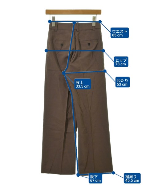 green label relaxing（グリーンレーベルリラクシング）スラックス 茶 サイズ:36(S位) レディース/2200719989025