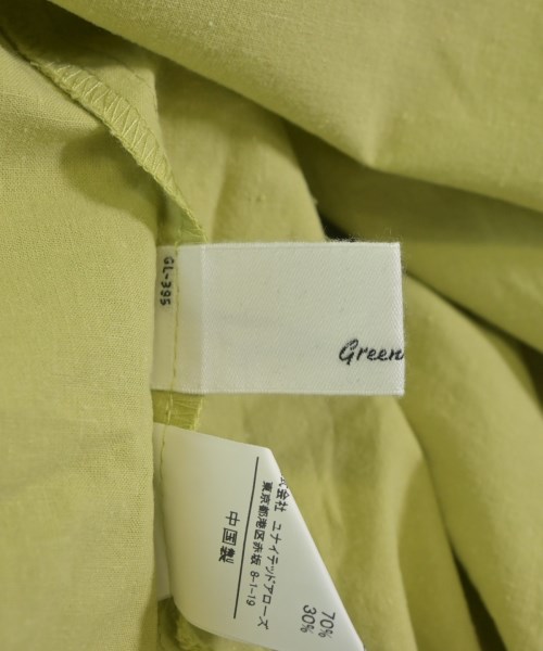 green label relaxing（グリーンレーベルリラクシング）シャツワンピース 緑 サイズ:F レディース/2200723165200