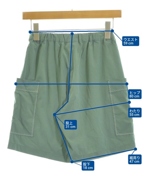 green label relaxing（グリーンレーベルリラクシング）ショートパンツ 緑 サイズ:L レディース/2200678525166