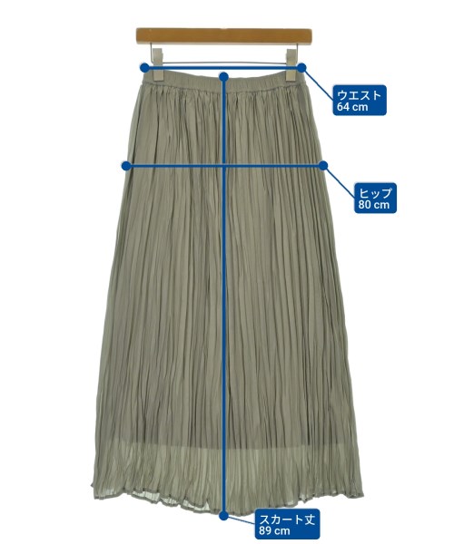 green label relaxing（グリーンレーベルリラクシング）ロング・マキシ丈スカート カーキ サイズ:-(S位) レディース/2200678522035