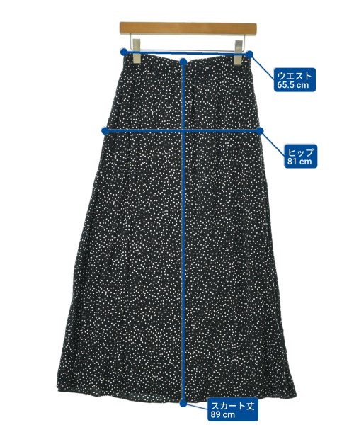 green label relaxing（グリーンレーベルリラクシング）ロング・マキシ丈スカート 黒 サイズ:34(XS位) レディース/2200683217100