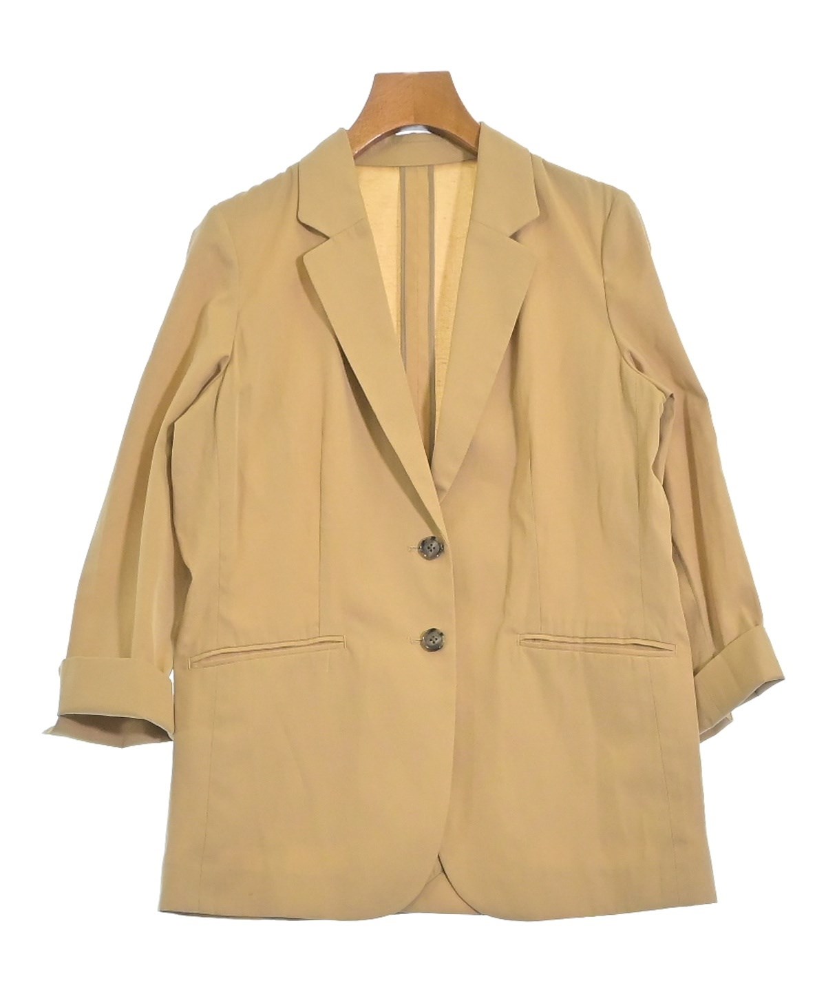 【美品】BLACK LABEL ベージュ テーラードジャケット Lサイズ green label relaxing（グリーンレーベルリラクシング）テーラード
