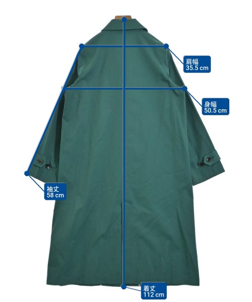 green label relaxing（グリーンレーベルリラクシング）ステンカラーコート 緑 サイズ:38(M位) レディース/2200686982012