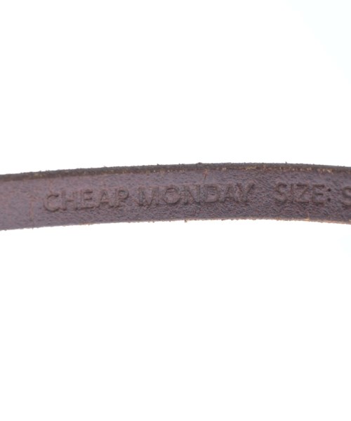CHEAP MONDAY（チープマンデイ）ベルト 茶 サイズ:- レディース/2200616646229