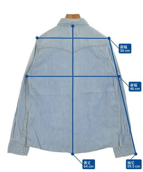 BLUE BLUE（ブルーブルー）カジュアルシャツ 青 サイズ:2(M位) レディース/2200672926273