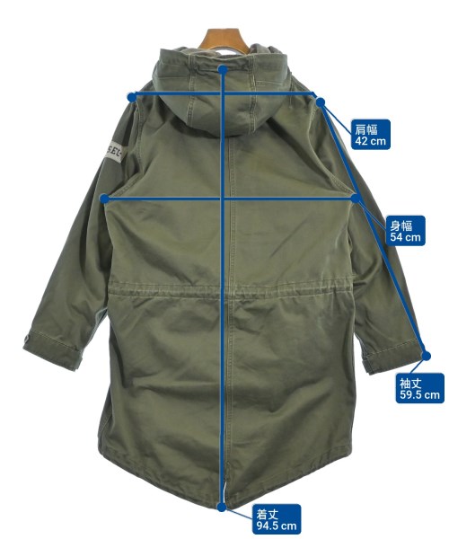 DIESEL（ディーゼル）モッズコート カーキ サイズ:XXS レディース/2200635474018